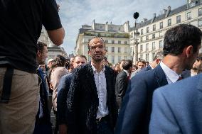 Newly-Elected Members Of Parliament For NFP Arrive At National Assembly - Paris