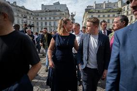 Newly-Elected Members Of Parliament For NFP Arrive At National Assembly - Paris