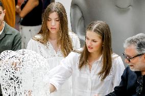 Spanish Princesses Visit Jaume Plensa Studio - Barcelona