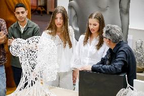 Spanish Princesses Visit Jaume Plensa Studio - Barcelona