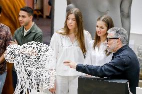 Spanish Princesses Visit Jaume Plensa Studio - Barcelona