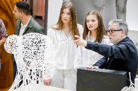 Spanish Princesses Visit Jaume Plensa Studio - Barcelona