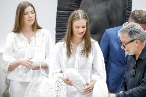 Spanish Princesses Visit Jaume Plensa Studio - Barcelona