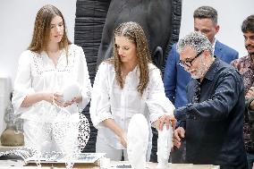 Spanish Princesses Visit Jaume Plensa Studio - Barcelona