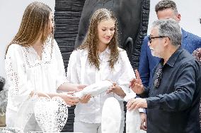 Spanish Princesses Visit Jaume Plensa Studio - Barcelona