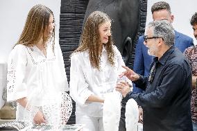 Spanish Princesses Visit Jaume Plensa Studio - Barcelona