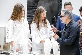 Spanish Princesses Visit Jaume Plensa Studio - Barcelona