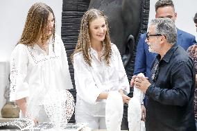 Spanish Princesses Visit Jaume Plensa Studio - Barcelona