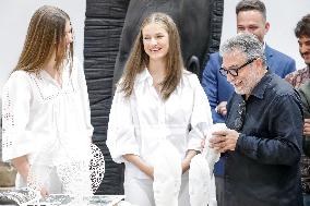 Spanish Princesses Visit Jaume Plensa Studio - Barcelona