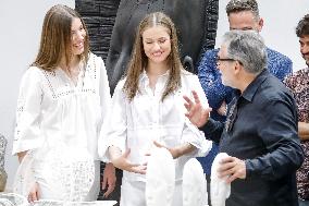 Spanish Princesses Visit Jaume Plensa Studio - Barcelona