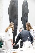 Spanish Princesses Visit Jaume Plensa Studio - Barcelona