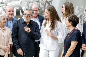 Spanish Princesses Visit Jaume Plensa Studio - Barcelona