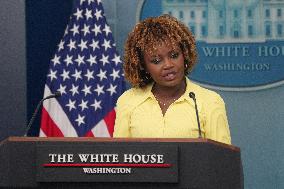 White House Press Secretary Karine Jean-Pierre Fields Questions About Biden's Health.