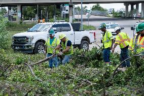 U.S.-TEXAS-HOUSTON-HURRICANE BERYL