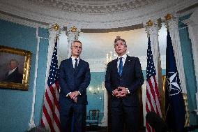 Blinken meets with NATO Secretary-General Jens Stoltenberg