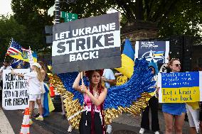 Solidarity With Ukraine Demonstration During 75th NATO Summit In Washington D.C.