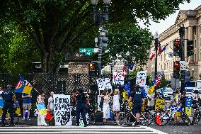 Solidarity With Ukraine Demonstration During 75th NATO Summit In Washington D.C.