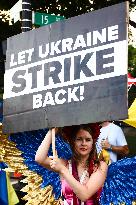 Solidarity With Ukraine Demonstration During 75th NATO Summit In Washington D.C.