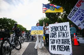 Solidarity With Ukraine Demonstration During 75th NATO Summit In Washington D.C.