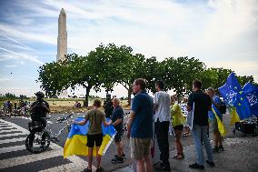 Solidarity With Ukraine Demonstration During 75th NATO Summit In Washington D.C.