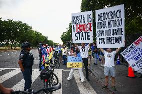 Solidarity With Ukraine Demonstration During 75th NATO Summit In Washington D.C.