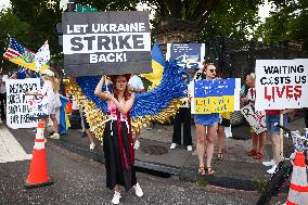 Solidarity With Ukraine Demonstration During 75th NATO Summit In Washington D.C.