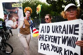 Solidarity With Ukraine Demonstration During 75th NATO Summit In Washington D.C.