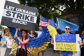 Solidarity With Ukraine Demonstration During 75th NATO Summit In Washington D.C.