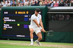 Wimbledon - Alcaraz v Paul Quarter Fina