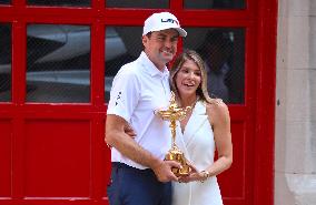 Keegan Bradley Meets FDNY Golf Team - NYC