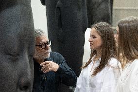 Princesses Visit Jaume Plensa's Studio - Barcelona