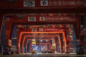 International Container Terminal in Taicang Port Area of Suzhou Port