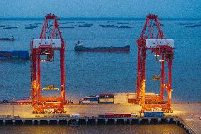 International Container Terminal in Taicang Port Area of Suzhou Port