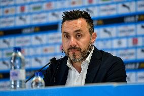 OM New Coach Roberto De Zerbi Press Conference - Marseille