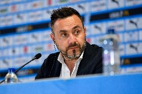 OM New Coach Roberto De Zerbi Press Conference - Marseille