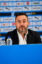 OM New Coach Roberto De Zerbi Press Conference - Marseille