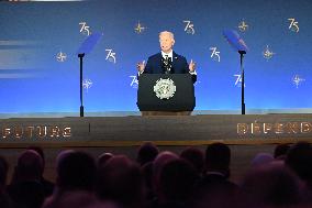 President Of The United States Joe Biden Delivered Remarks On The 75th Anniversary Of NATO