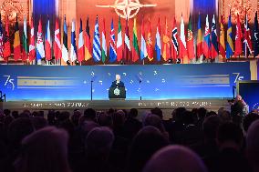 President Of The United States Joe Biden Delivered Remarks On The 75th Anniversary Of NATO