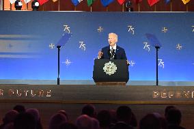 President Of The United States Joe Biden Delivered Remarks On The 75th Anniversary Of NATO