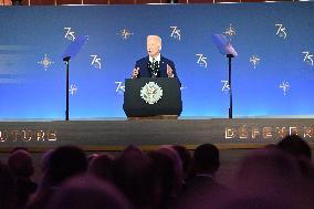 President Of The United States Joe Biden Delivered Remarks On The 75th Anniversary Of NATO