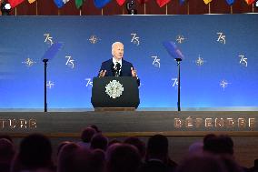 President Of The United States Joe Biden Delivered Remarks On The 75th Anniversary Of NATO