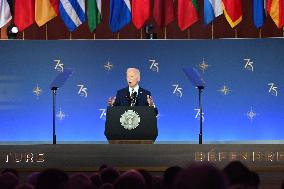 President Of The United States Joe Biden Delivered Remarks On The 75th Anniversary Of NATO