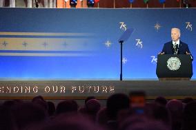 President Of The United States Joe Biden Delivered Remarks On The 75th Anniversary Of NATO