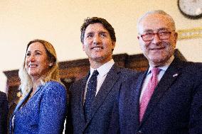 Canadian PM Trudeau Meets With Senate Leadership - Washington