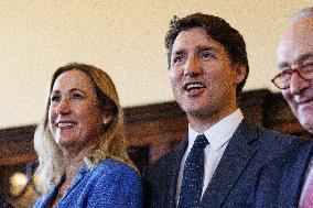 Canadian PM Trudeau Meets With Senate Leadership - Washington