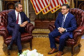 Greek PM Mitsotakis Meets With Speaker Johnson - Washington