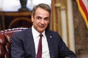 Greek PM Mitsotakis Meets With Speaker Johnson - Washington