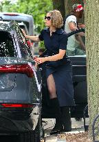 Jessica Biel Smiles On Set Of The Better Sister - NYC