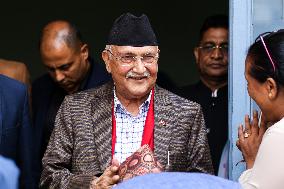 Nepal's To-be Prime Minister KP Oli Holds Party Secretariat Meeting Ahead Of Taking Over The Post