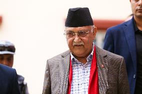 Nepal's To-be Prime Minister KP Oli Holds Party Secretariat Meeting Ahead Of Taking Over The Post